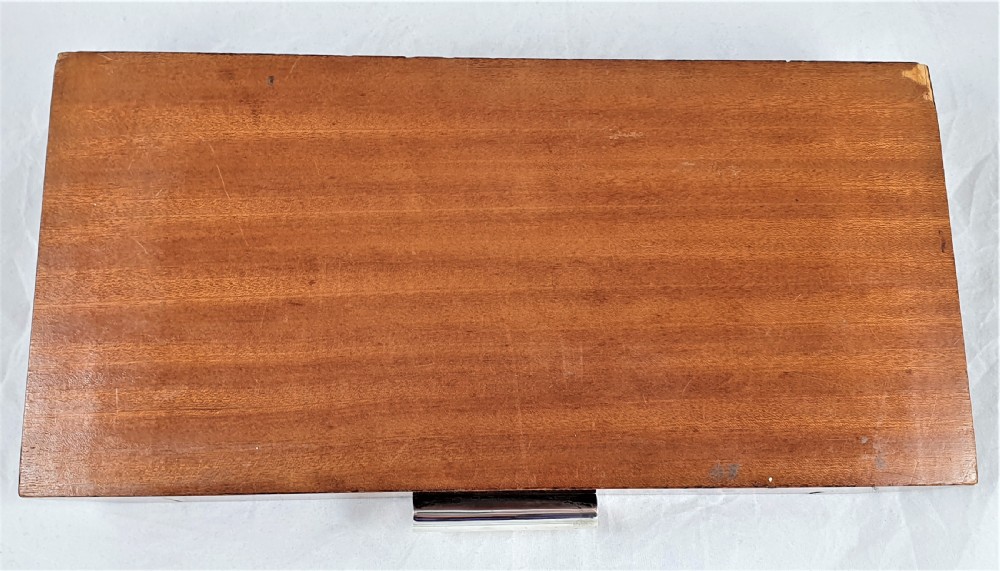 Italian Art Deco Burr Walnut & Silver Card or Games Box View XIV