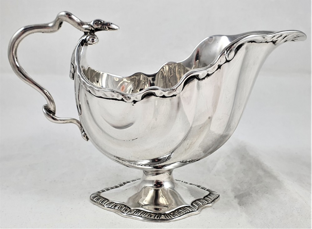 Victorian Sterling Silver Sauce Boat by Charles Stuart Harris View III