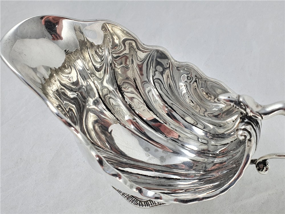 Victorian Sterling Silver Sauce Boat by Charles Stuart Harris View XVI