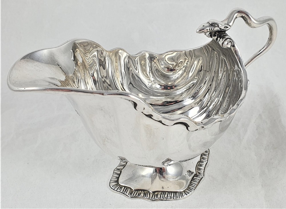 Victorian Sterling Silver Sauce Boat by Charles Stuart Harris View XVII