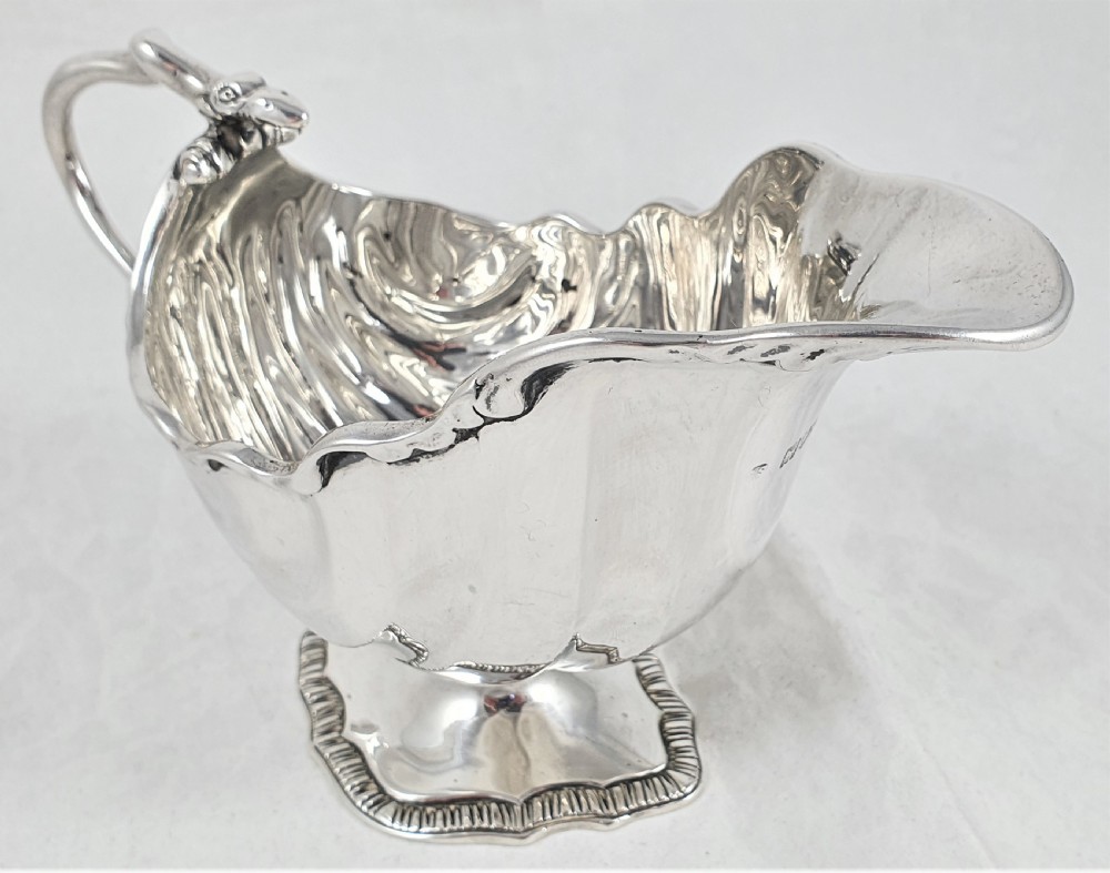 Victorian Sterling Silver Sauce Boat by Charles Stuart Harris View XVIII