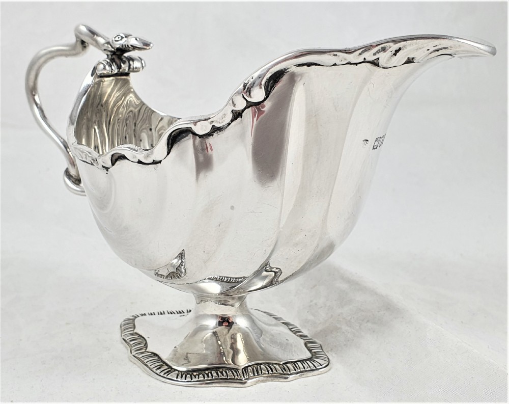 Victorian Sterling Silver Sauce Boat by Charles Stuart Harris View XIX