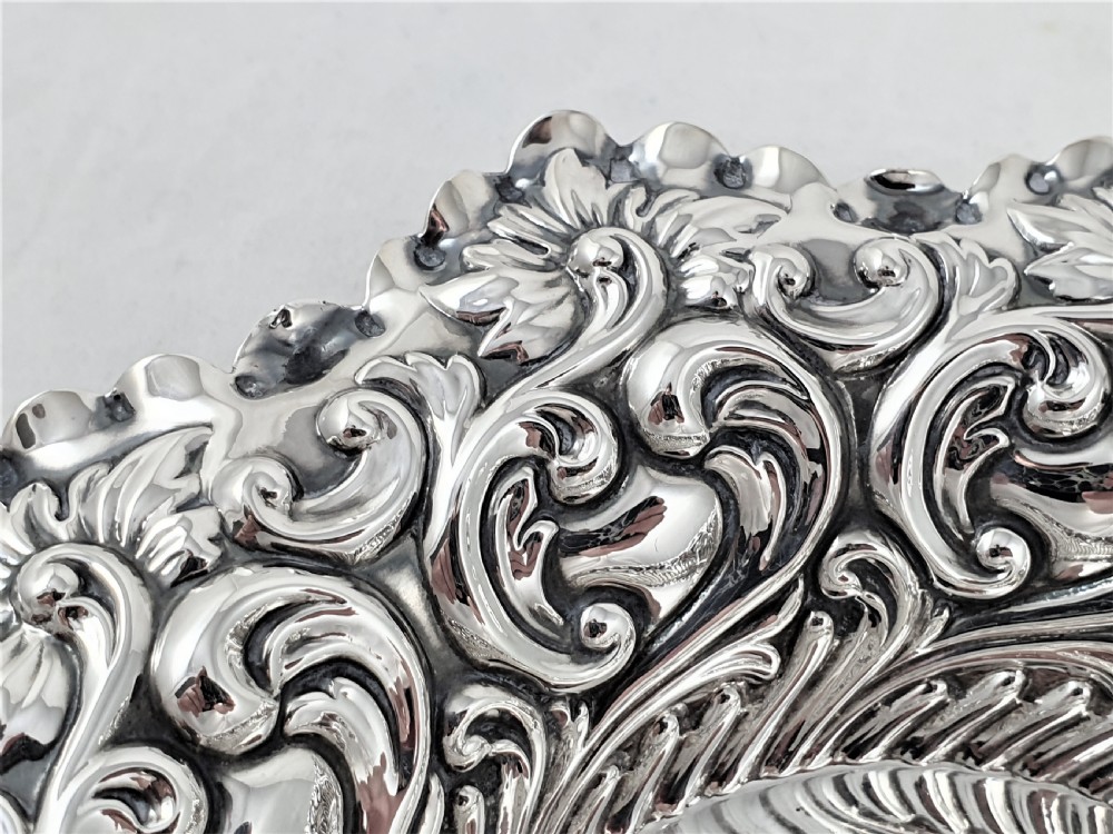 Victorian Hallmarked Silver Bon Bon Dish View V