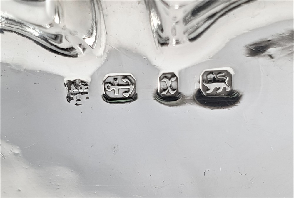 Set of Four Silver Playing Card Suit Dishes View IV