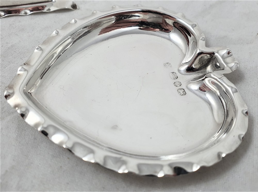 Set of Four Silver Playing Card Suit Dishes View IX