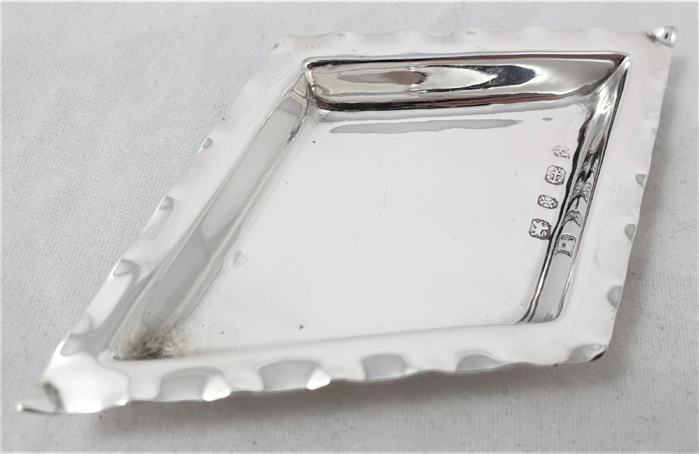 Set of Four Silver Playing Card Suit Dishes View X