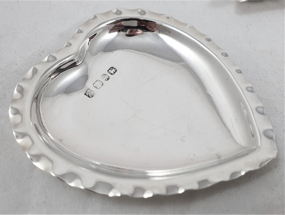 Set of Four Silver Playing Card Suit Dishes View XI