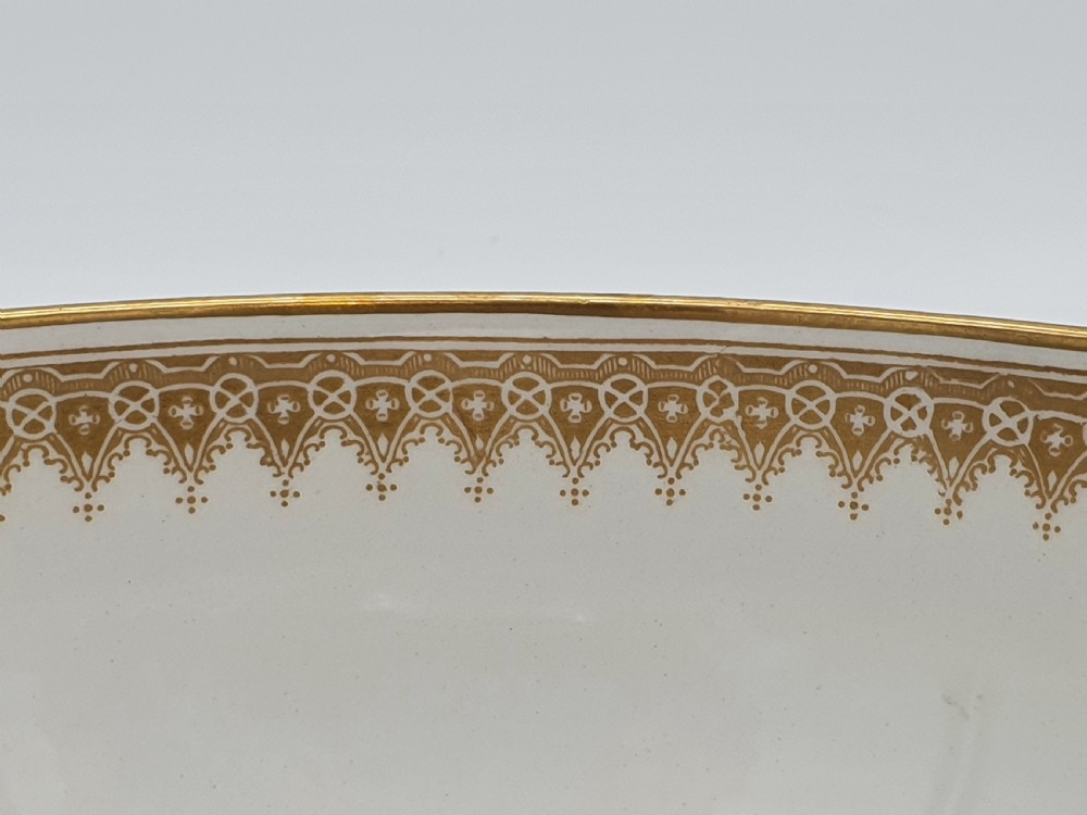VICTORIAN ARMORIAL COPELAND SPODE PORCELAIN FRUIT BOWL View VI
