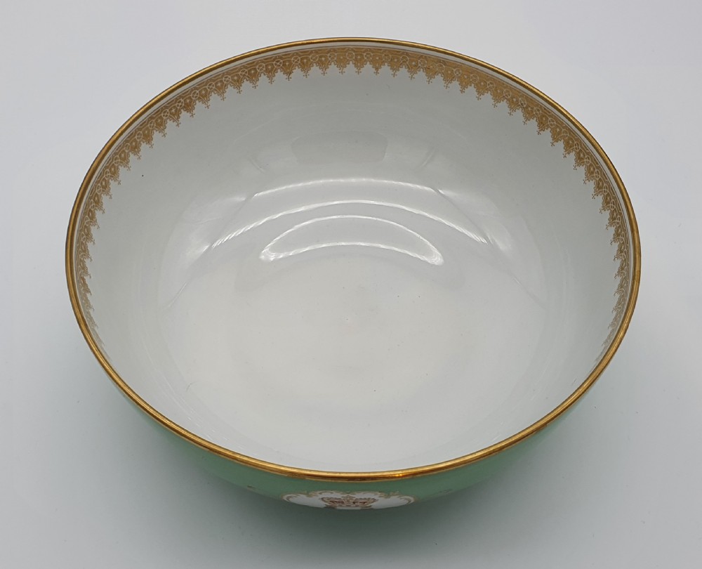 VICTORIAN ARMORIAL COPELAND SPODE PORCELAIN FRUIT BOWL View XI
