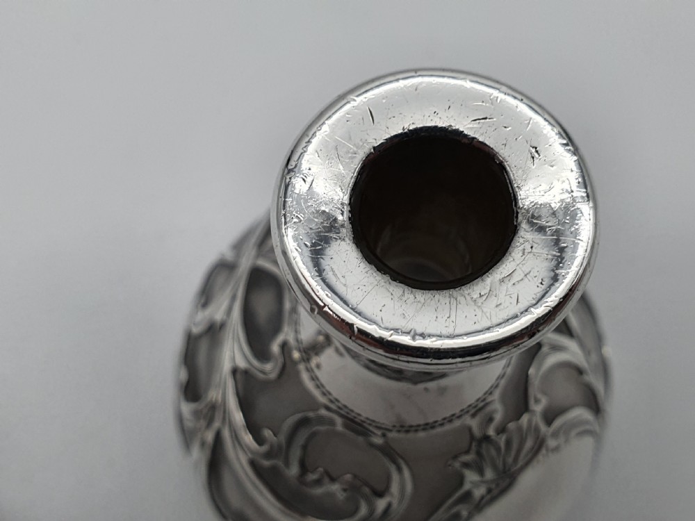 AMERICAN ALVIN MANUFACTURING CO SILVER OVERLAY PERFUME BOTTLE View VI