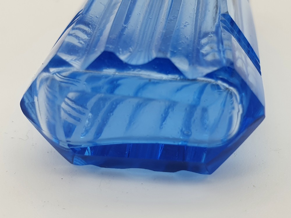 CIRCA 1900 BLUE GLASS PERFUME BOTTLE View VI