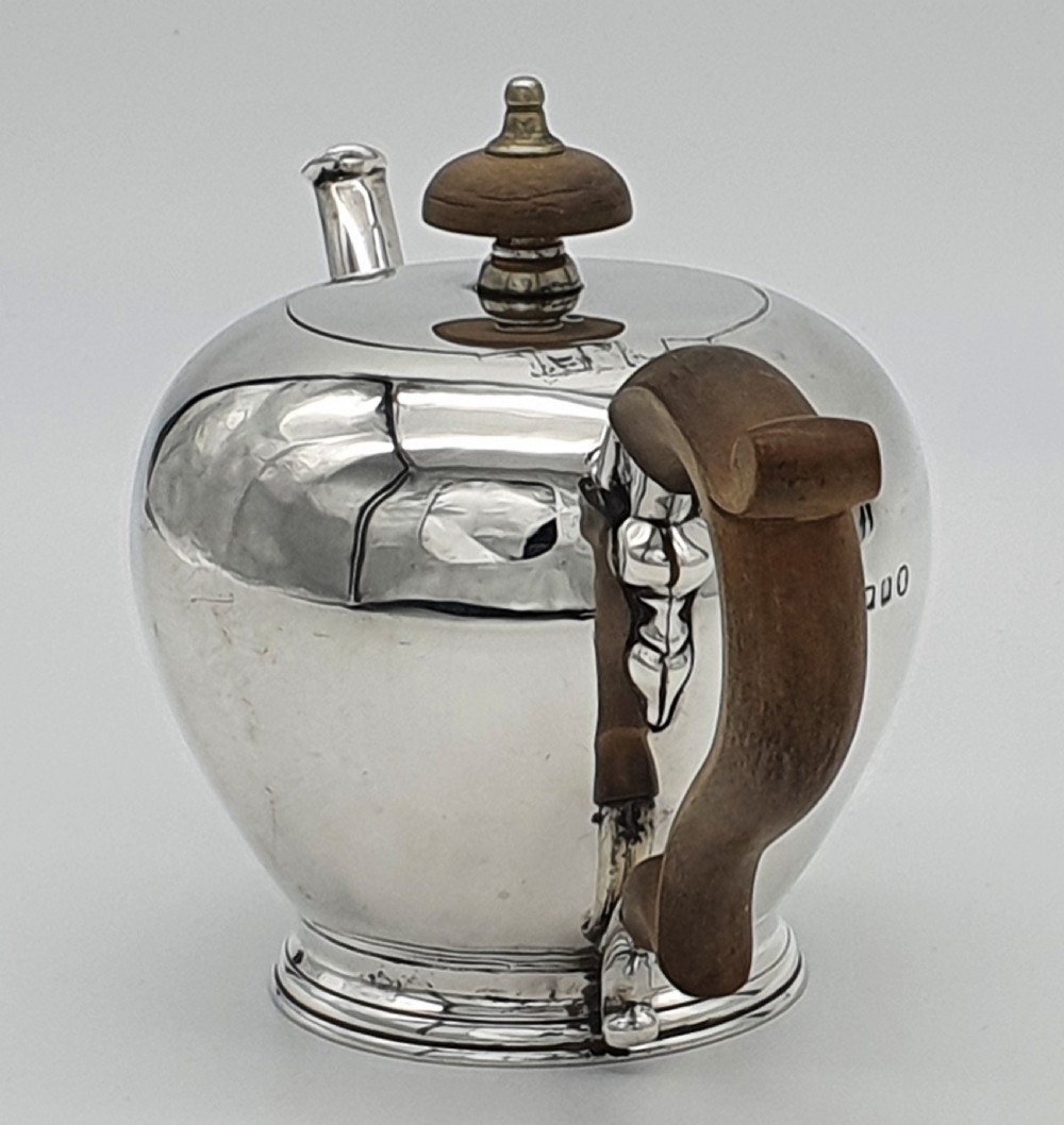 A George V Jubilee Edward & Sons Hallmarked Sterling Silver Bullet Teapot View II