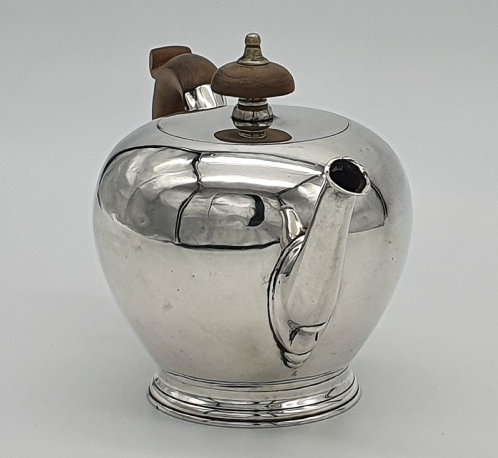 A George V Jubilee Edward & Sons Hallmarked Sterling Silver Bullet Teapot View VI