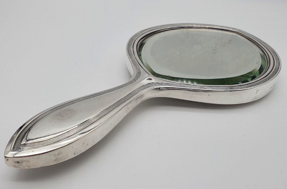 American Art Deco Sterling Silver Hand Mirror View VIII