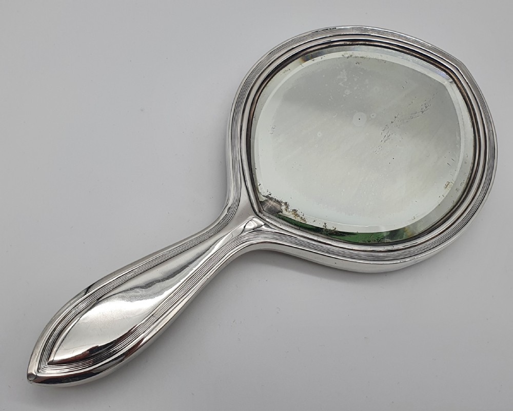 American Art Deco Sterling Silver Hand Mirror View IX