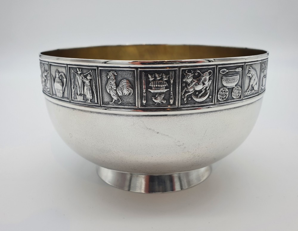 An American Sterling Silver Christening Bowl by Gorham