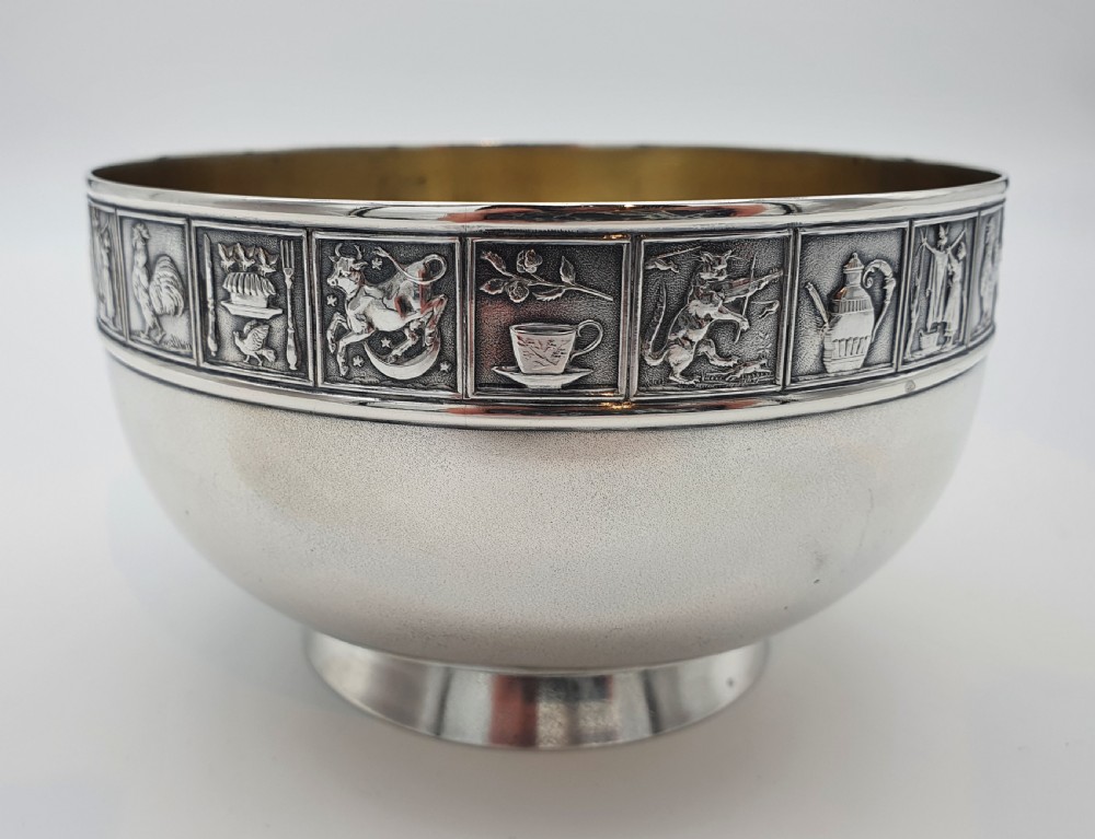 An American Sterling Silver Christening Bowl by Gorham View III