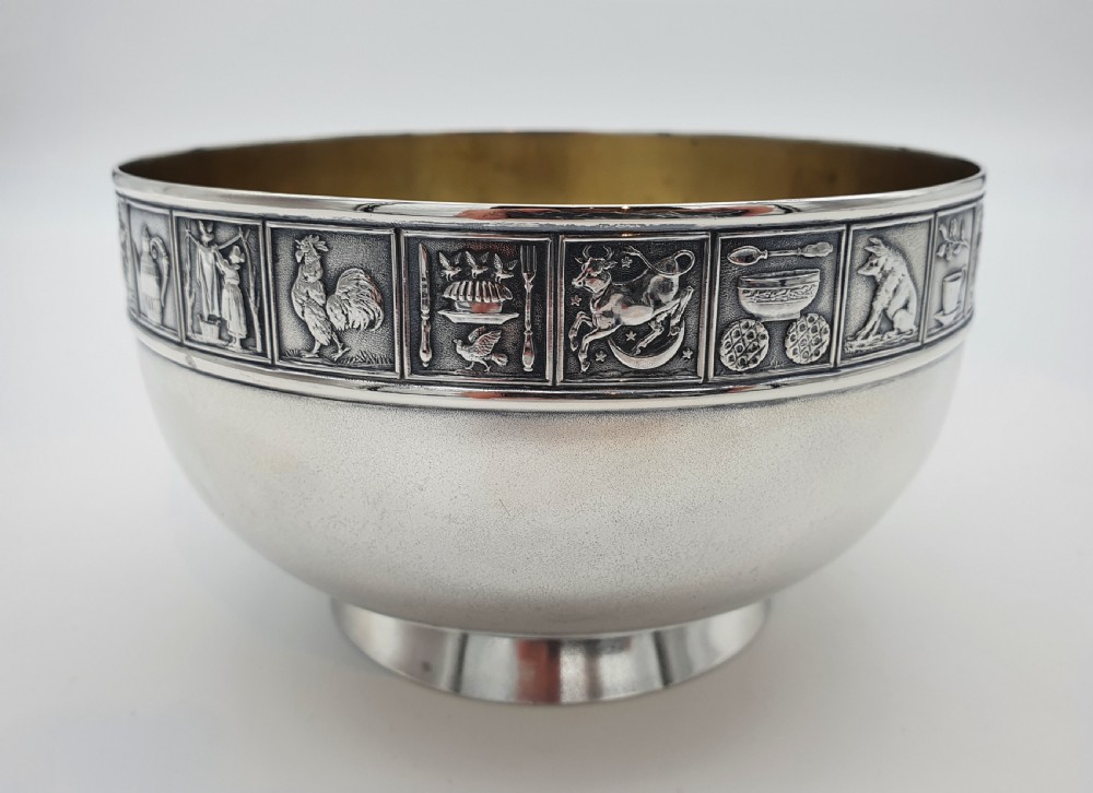 An American Sterling Silver Christening Bowl by Gorham View VI
