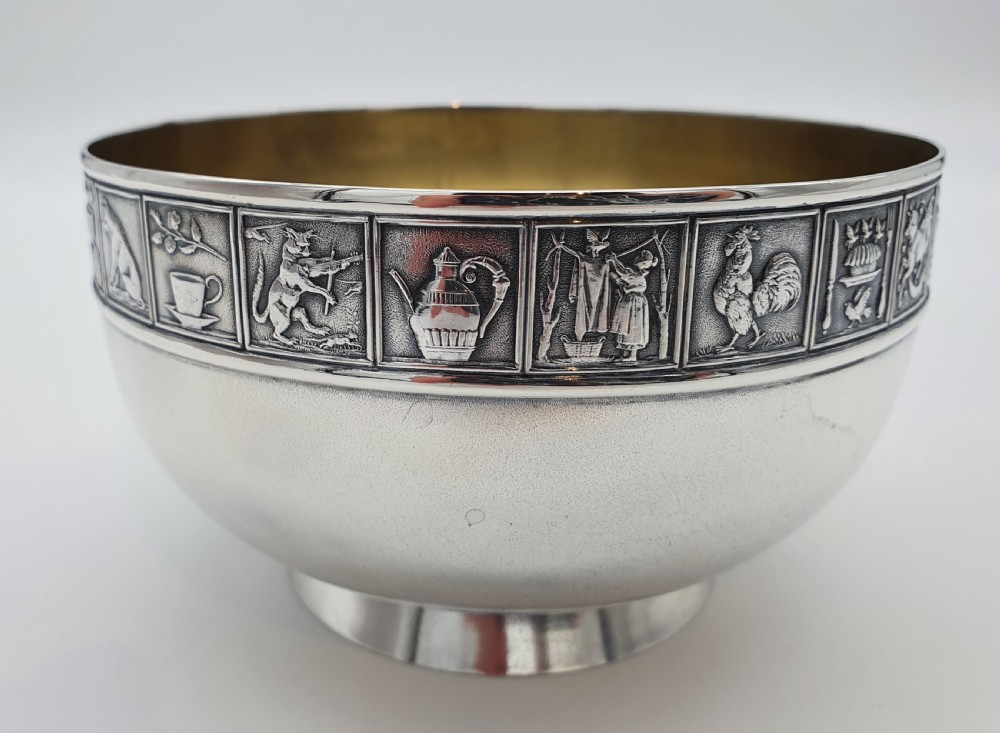 An American Sterling Silver Christening Bowl by Gorham View VII