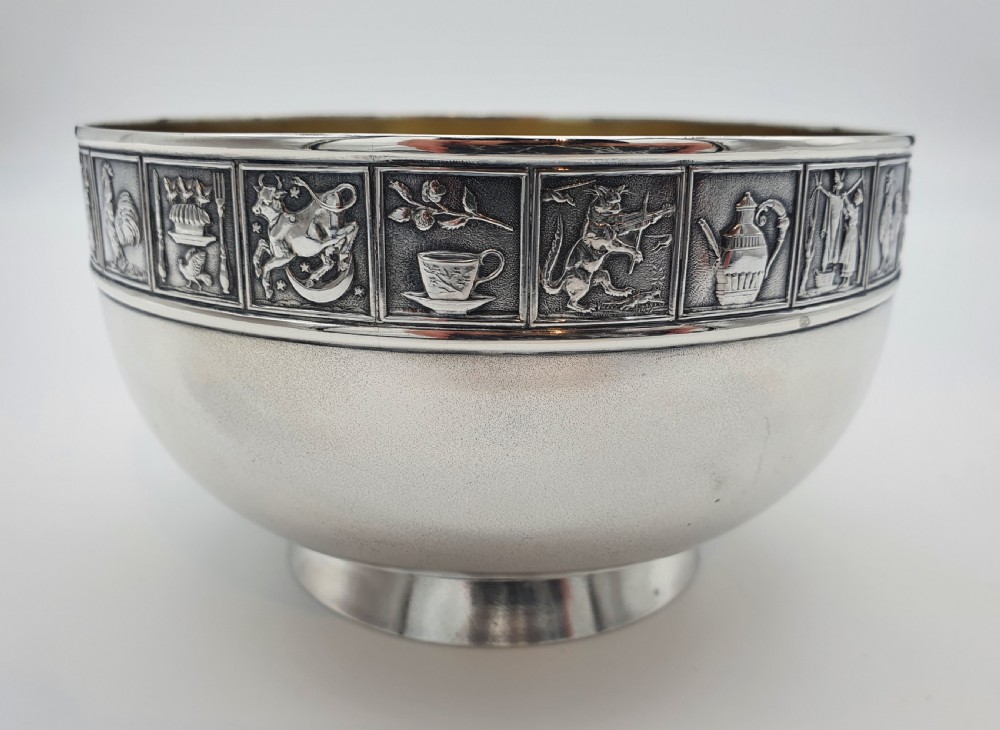 An American Sterling Silver Christening Bowl by Gorham View IX
