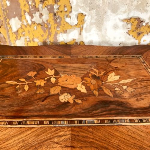 ENGLISH WALNUT MARQUETRY SIDE TABLE - ADDITIONAL PHOTO 1