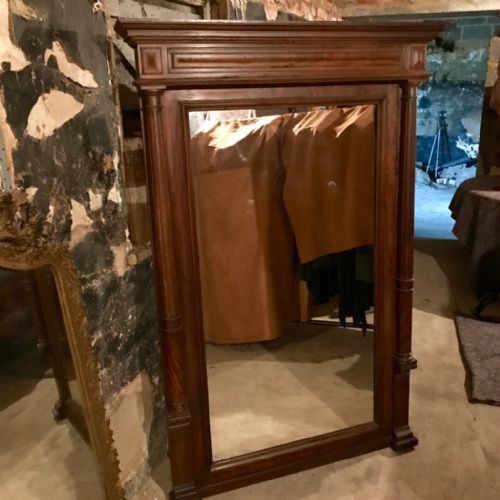IMPRESSIVE LARGE FRENCH OVERMANTLE MIRROR - ADDITIONAL PHOTO 1