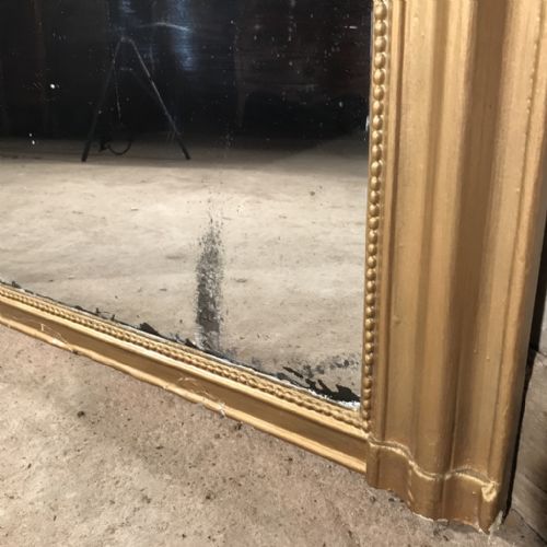 LARGE FRENCH GILT OVERMANTLE MIRROR - ADDITIONAL PHOTO 1