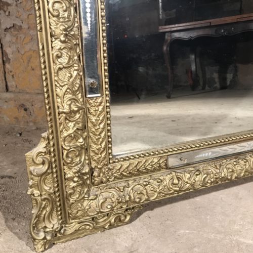 FRENCH GILT OVERMANTLE MIRROR - ADDITIONAL PHOTO 1