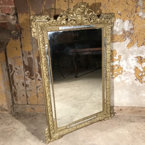 FRENCH GILT OVERMANTLE MIRROR - ADDITIONAL PHOTO 2