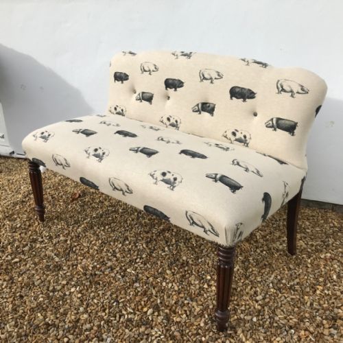 fully restored victorian window seat - CATEGORY: ANTIQUE SOFAS - DATED VICTORIAN