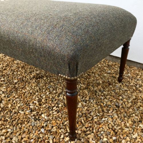 VICTORIAN CENTRE STOOL IN HARRIS TWEED - ADDITIONAL PHOTO 1