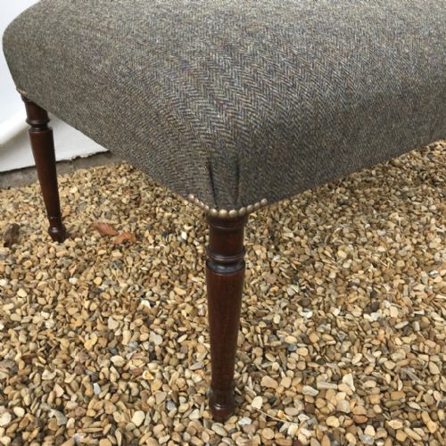 VICTORIAN CENTRE STOOL IN HARRIS TWEED - ADDITIONAL PHOTO 2