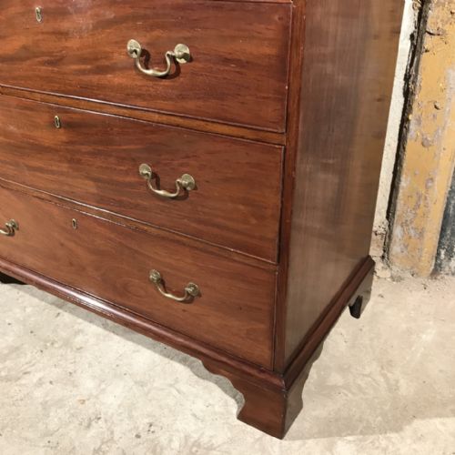 GEORGIAN MAHOGANY CHEST ON CHEST WITH SLIDE - ADDITIONAL PHOTO 2