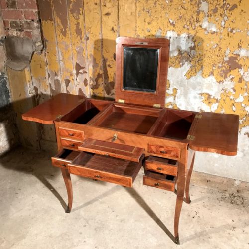 FRENCH WALNUT LIFT TOP DRESSING TABLE - ADDITIONAL PHOTO 4