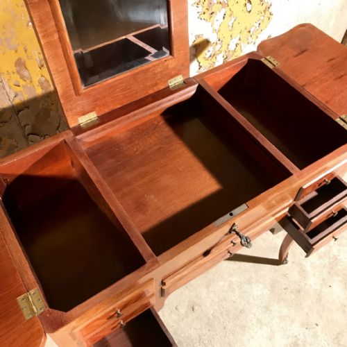 FRENCH WALNUT LIFT TOP DRESSING TABLE - ADDITIONAL PHOTO 5