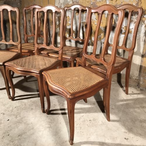 HARLEQUIN SET OF 8 FRENCH CANE CHAIRS - ADDITIONAL PHOTO 4