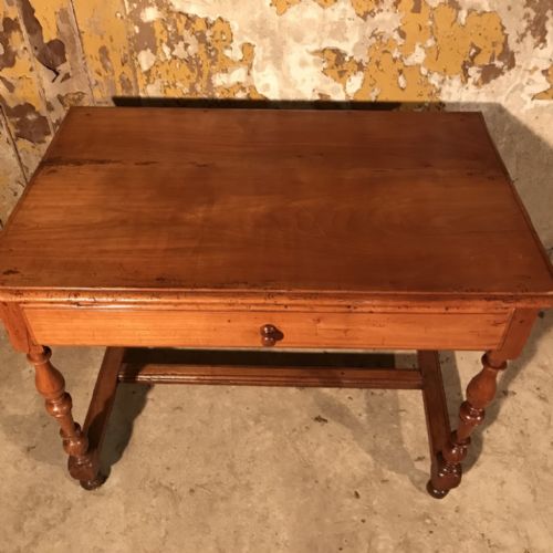 FRENCH CHERRY WOOD SIDE TABLE DESK - ADDITIONAL PHOTO 1