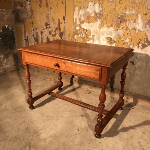 FRENCH CHERRY WOOD SIDE TABLE DESK - ADDITIONAL PHOTO 2