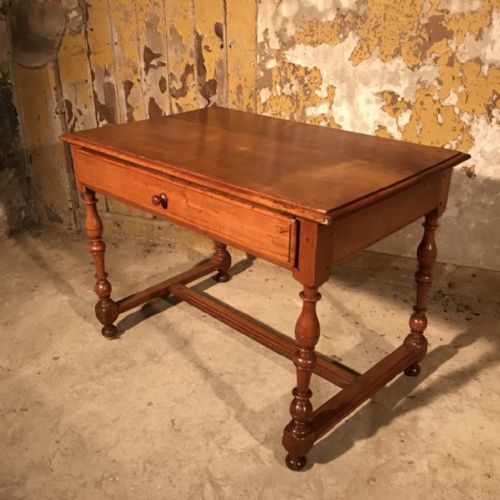 FRENCH CHERRY WOOD SIDE TABLE DESK - ADDITIONAL PHOTO 5