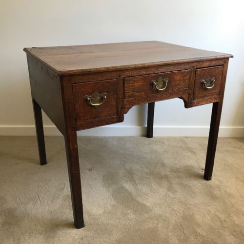 georgian oak low boy desk - CATEGORY: ANTIQUE DESKS - DATED GEORGIAN