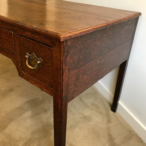 GEORGIAN OAK LOW BOY DESK - ADDITIONAL PHOTO 1