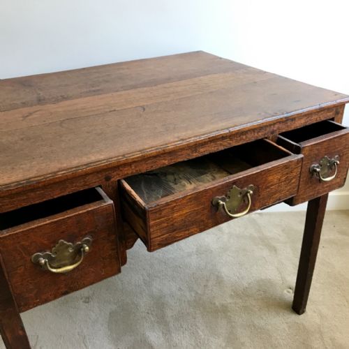 GEORGIAN OAK LOW BOY DESK - ADDITIONAL PHOTO 4