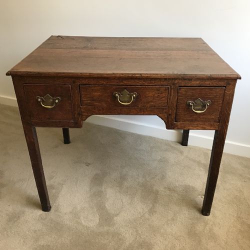 GEORGIAN OAK LOW BOY DESK - ADDITIONAL PHOTO 5