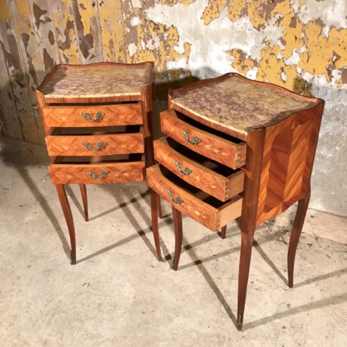 PAIR OF KINGWOOD AND MARQUETRY SIDE TABLE - ADDITIONAL PHOTO 2