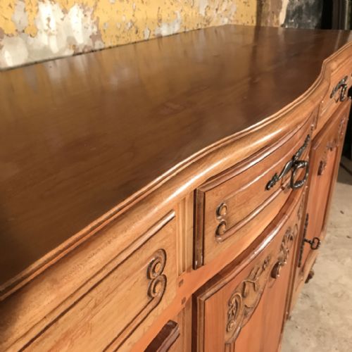 LARGE FRENCH CHERRY WOOD SIDEBOARD - ADDITIONAL PHOTO 4