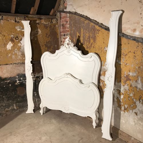 french antique painted single bed - CATEGORY: ANTIQUE BEDS - DATED 1900