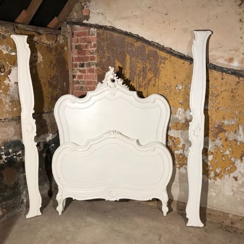 FRENCH ANTIQUE PAINTED SINGLE BED - ADDITIONAL PHOTO 2