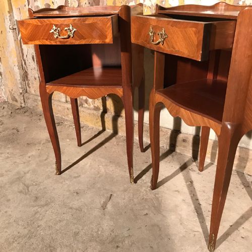 PAIR OF FRENCH BEDSIDE CABINETS - ADDITIONAL PHOTO 1
