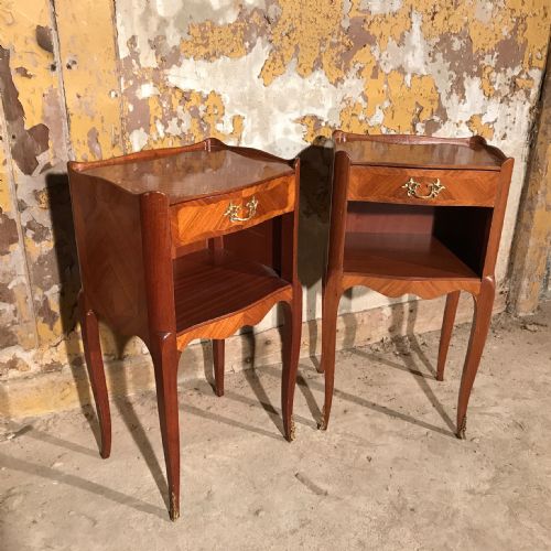 PAIR OF FRENCH BEDSIDE CABINETS - ADDITIONAL PHOTO 2