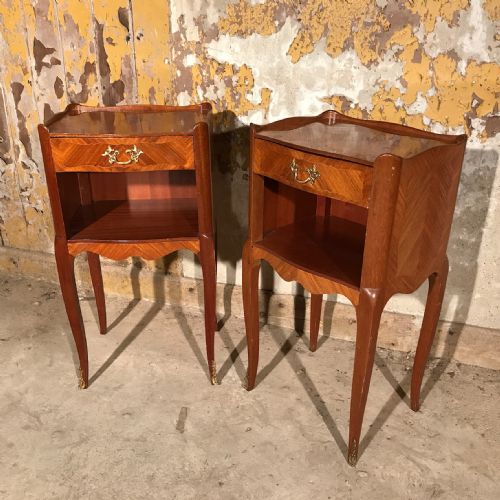 PAIR OF FRENCH BEDSIDE CABINETS - ADDITIONAL PHOTO 3